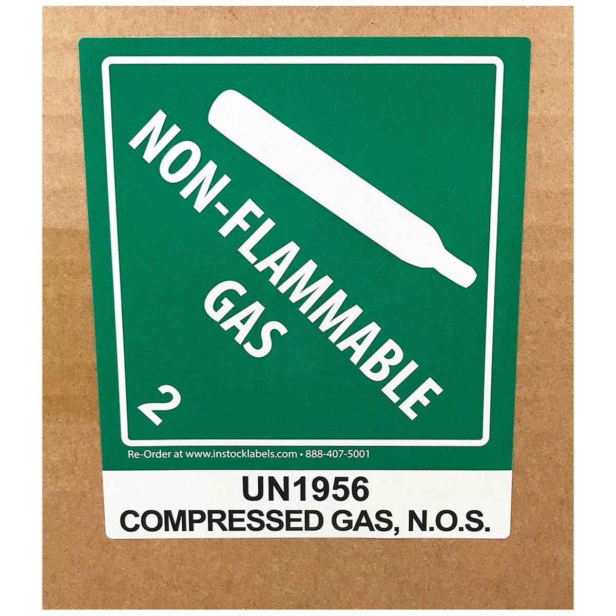 Compressed Gas Non Flammable Gas Hazard Labels Off