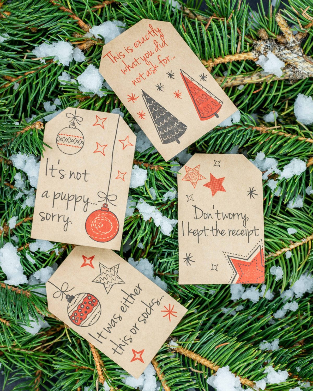 Funny Christmas Gift Tag Stickers