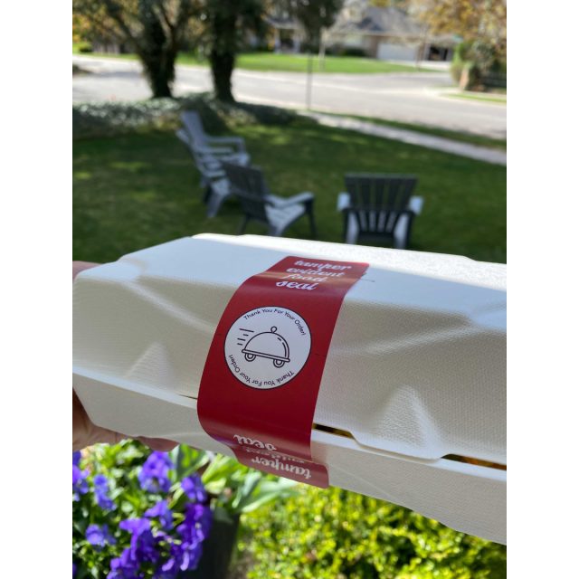 100 Tamper-Evident Food Delivery Labels - 5 Star Review Security Seals For Restaurants