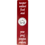 Red and White Tamper Evident Food Seals for Takeout