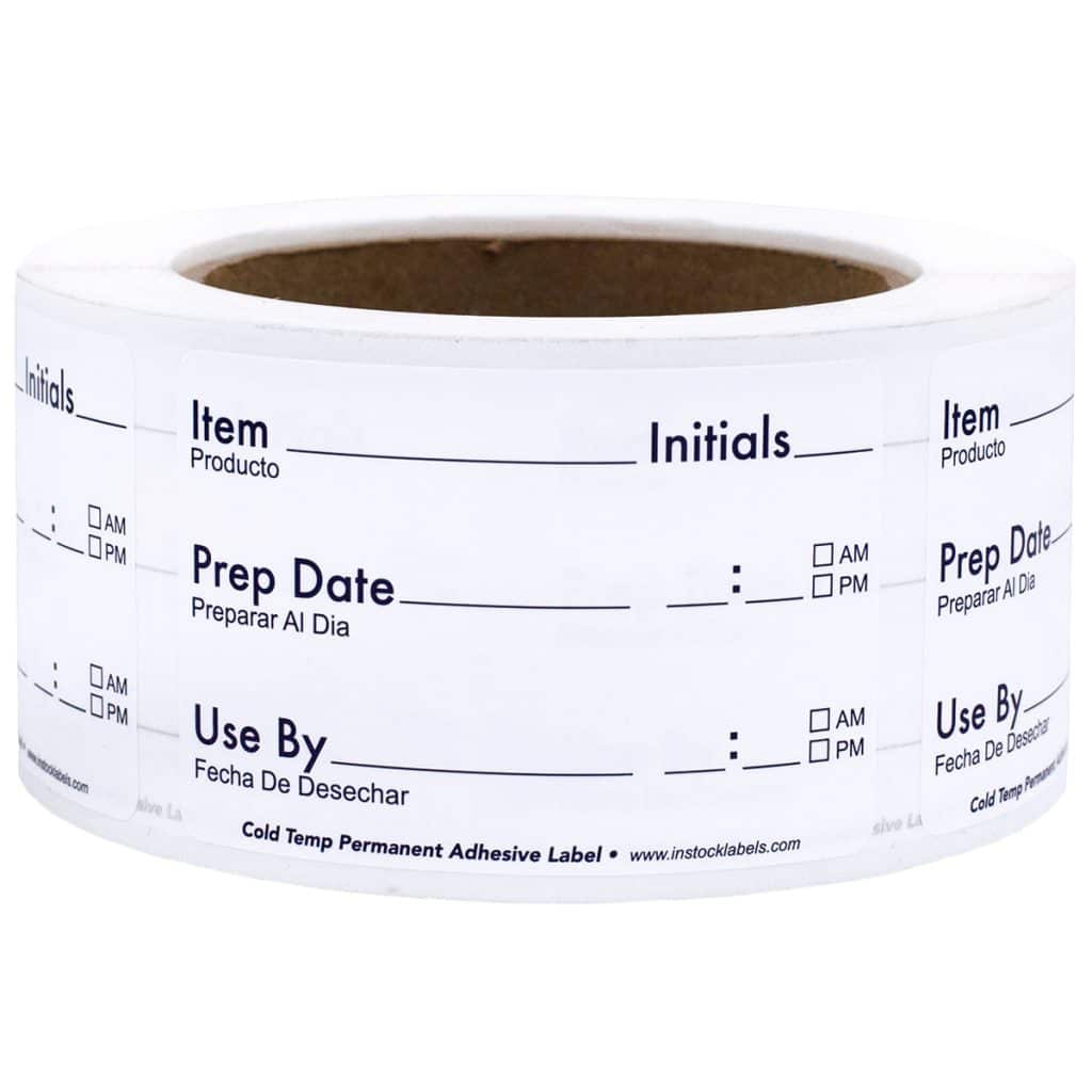 Basic Writable Food Prep Labels | InStockLabels.com