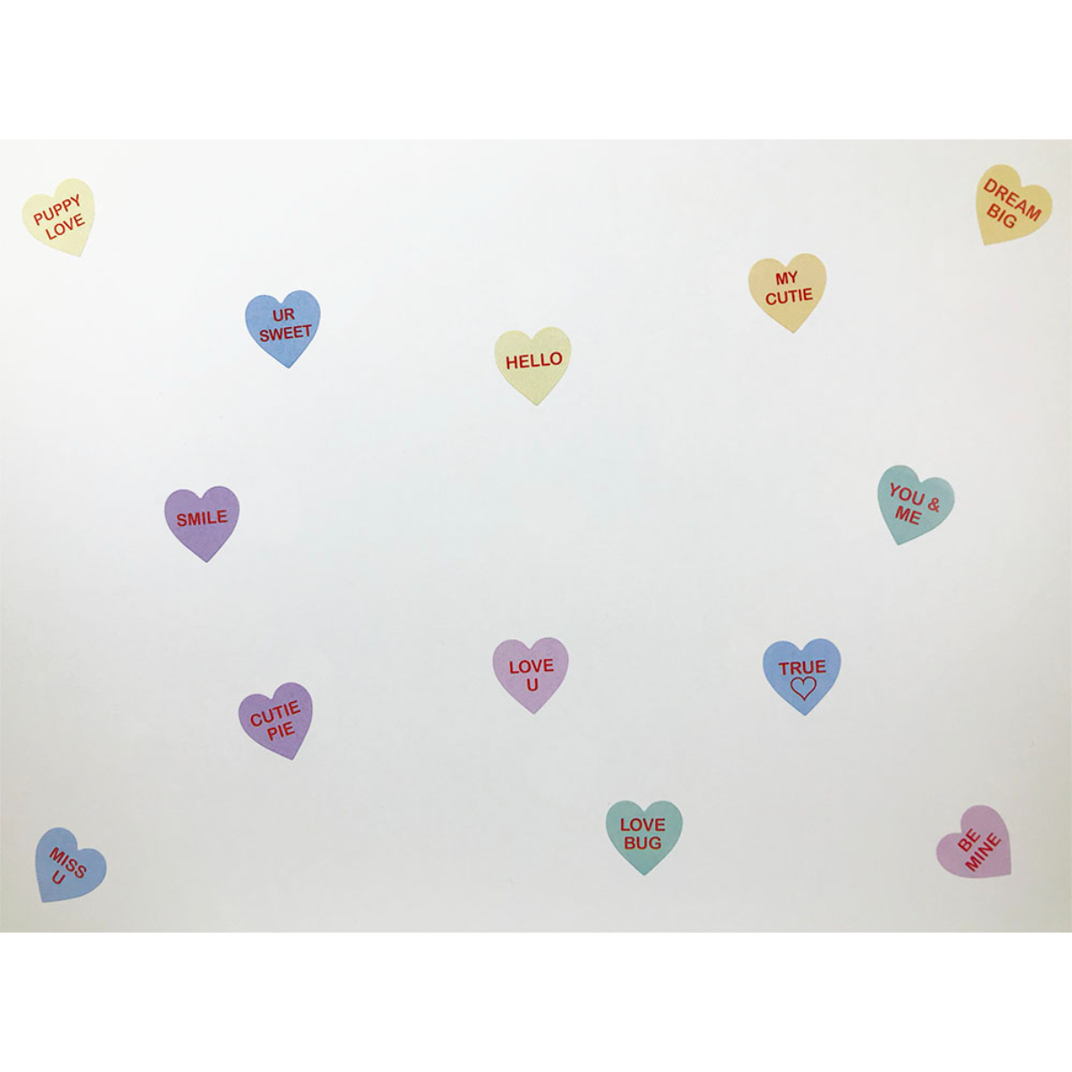 Valentine Love You Cute Candy Heart Vinyl Sticker Printed Vinyl Decal