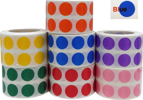 1/2" Colored Transparent Dot Stickers Collection