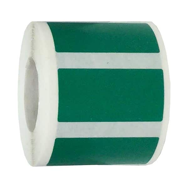 Green Colored Rectangle Labels .75