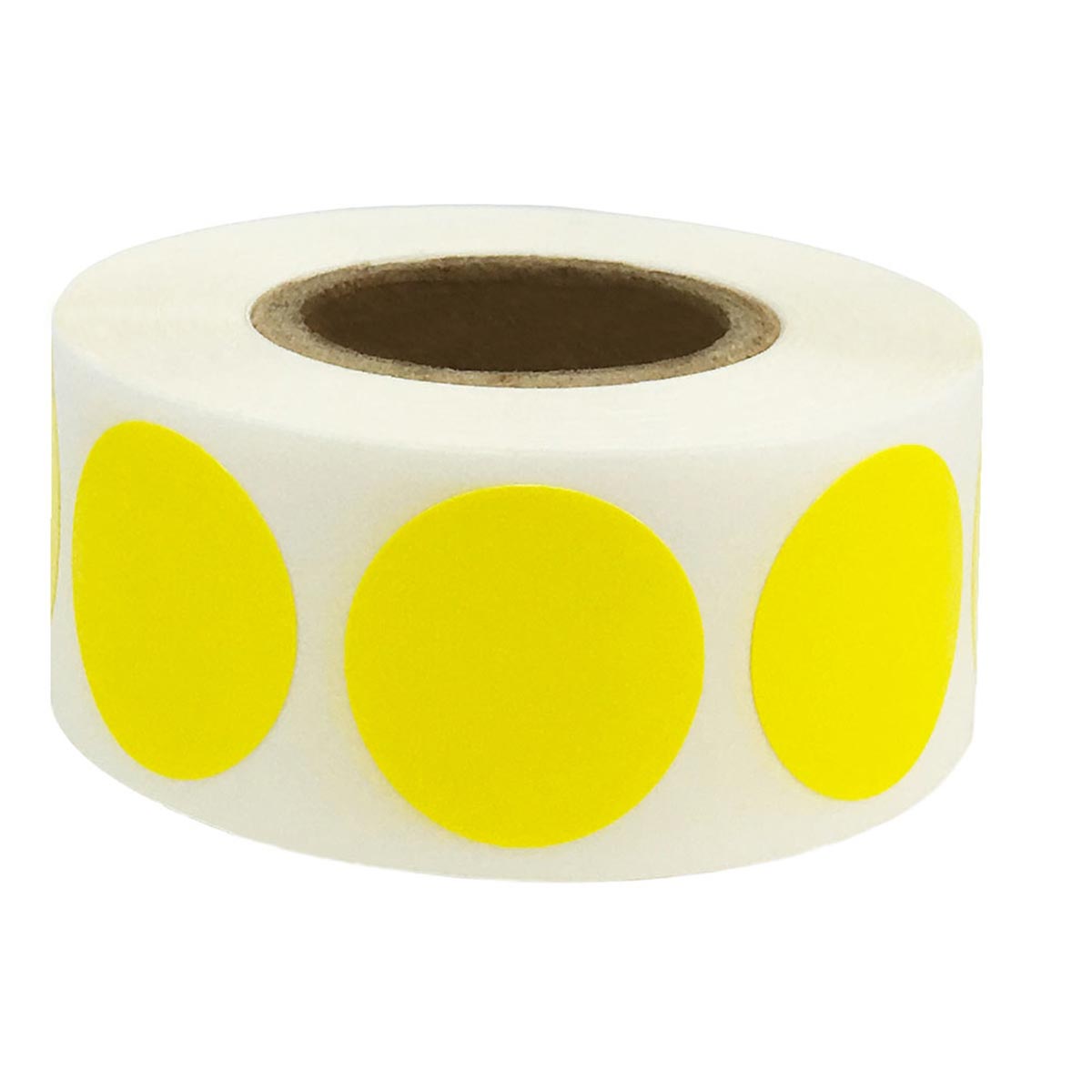 hot-yellow-color-code-labels-3-4-round-instocklabels