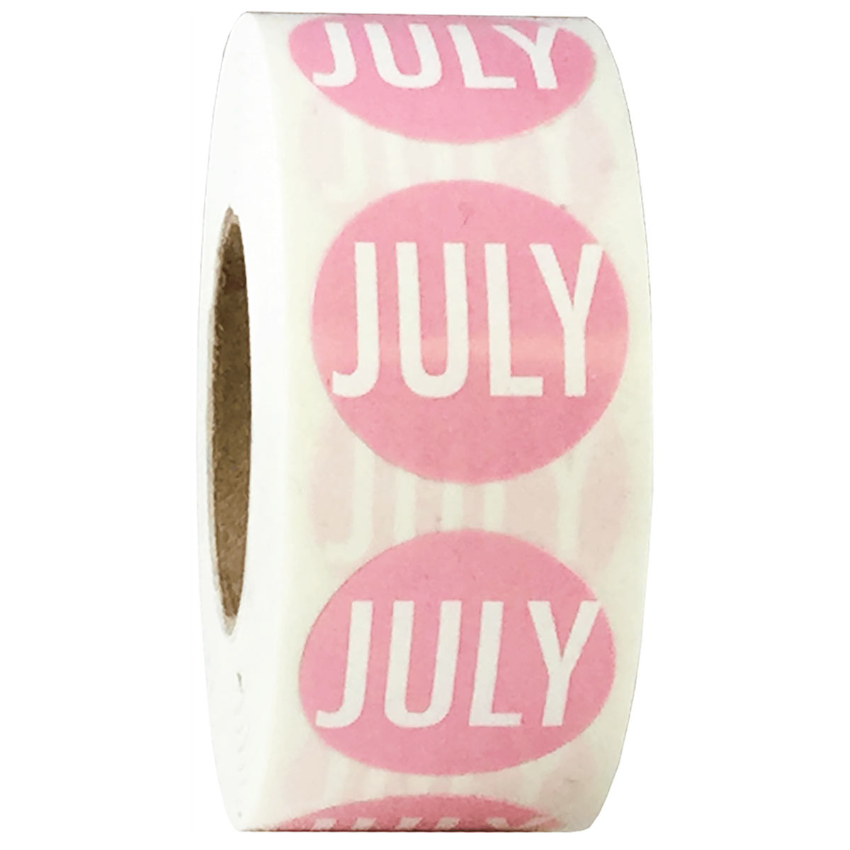 July Color Coded Month Stickers 3/4" Round