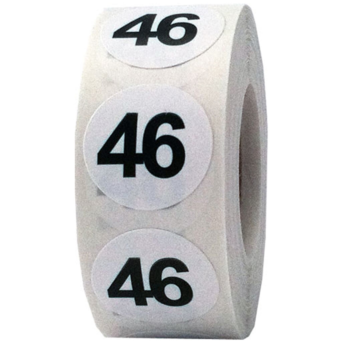 White Number 46 Stickers 3/4"