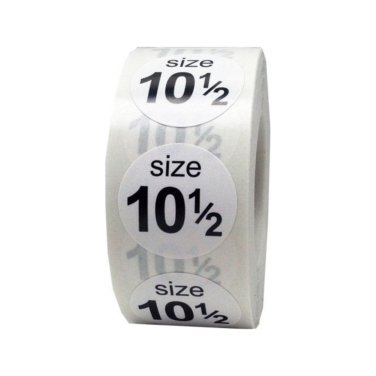 White and Black Shoe Size Stickers