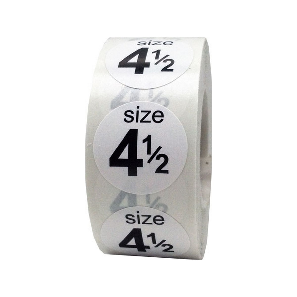 White and Black Shoe Size Stickers
