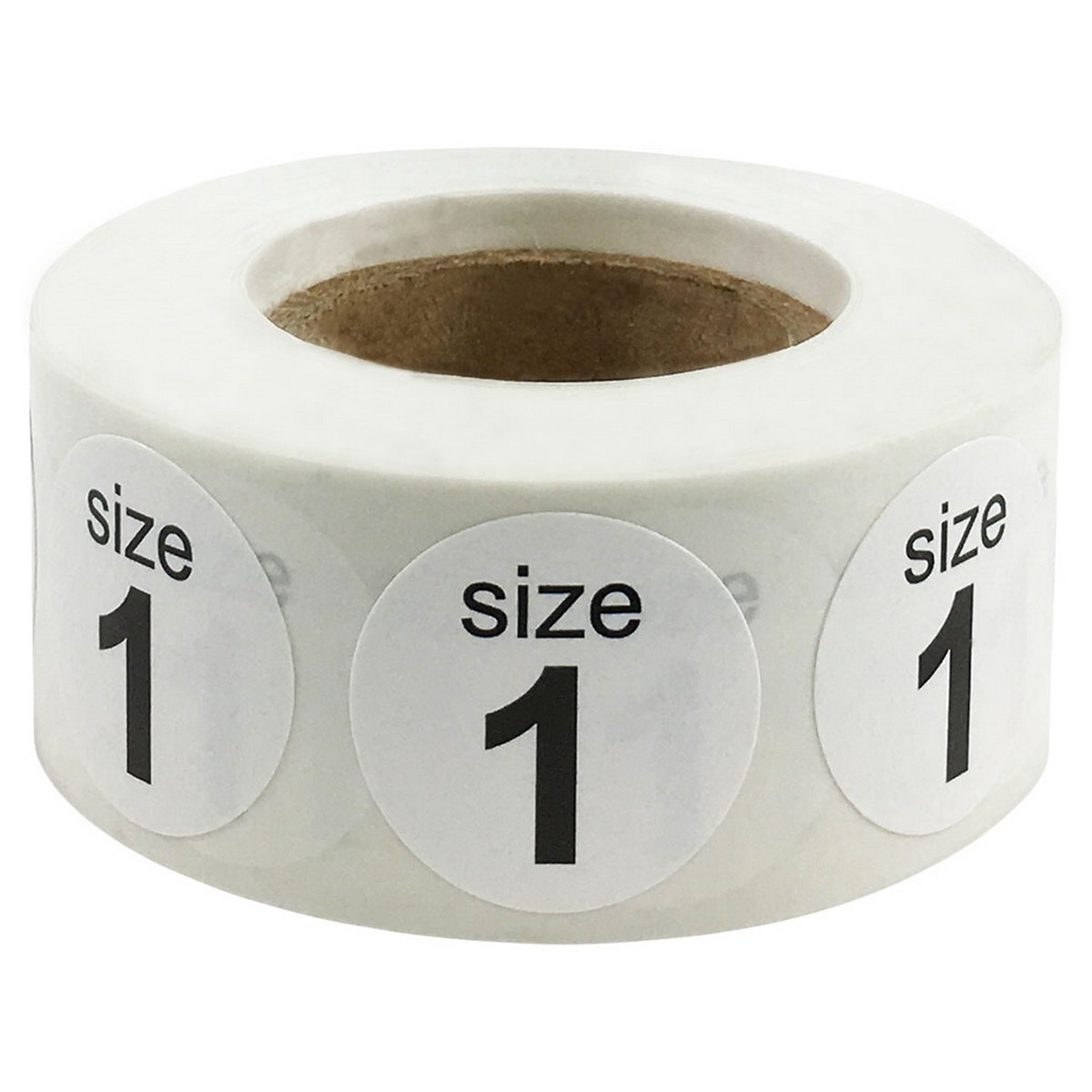 White and Black Shoe Size Stickers