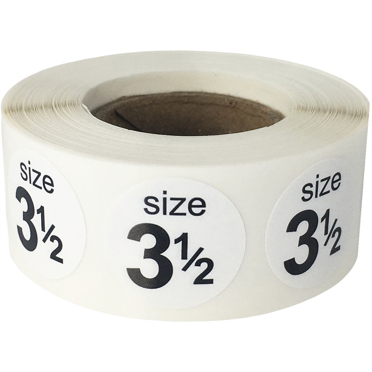 White and Black Shoe Size Stickers