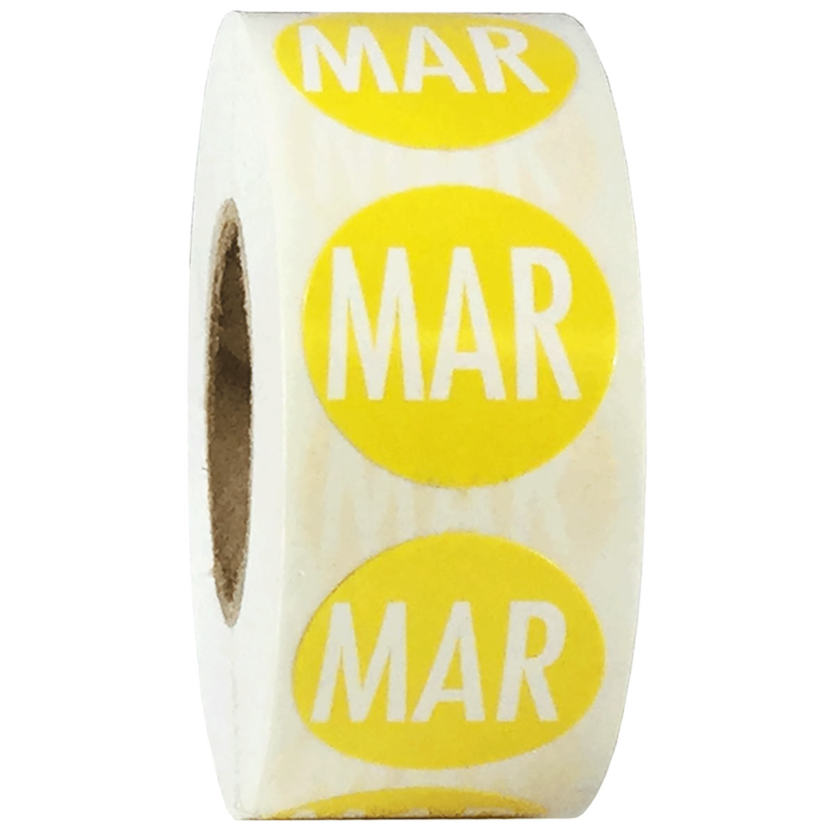 March Color Coded Month Stickers 3/4" Round