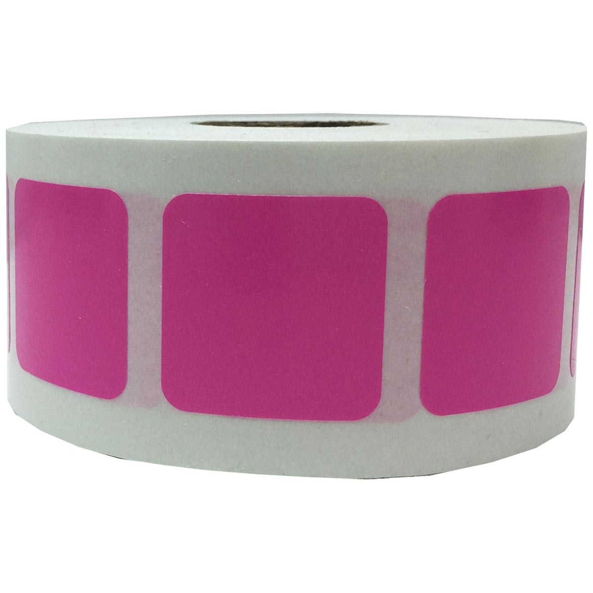Hot Pink Labels 1" Square