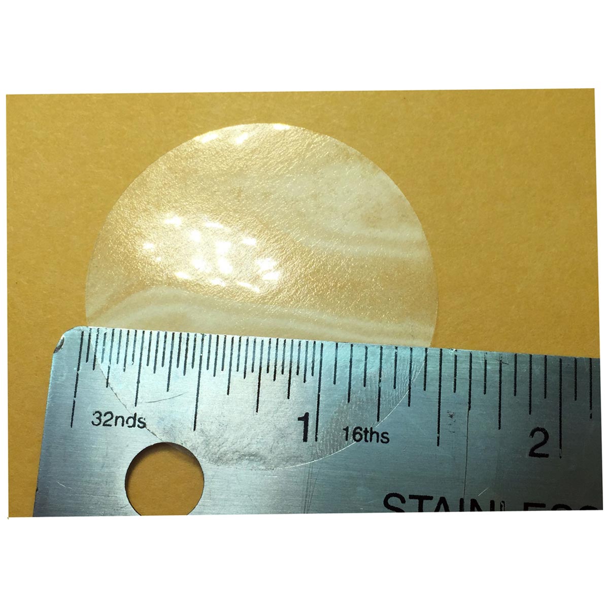 1.5" Round Ultra Clear Envelope Seals In Stock Labels