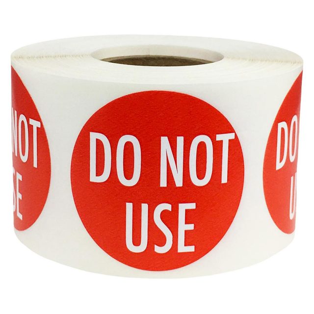 Do Not Use | Inventory Warning Labels | Red 1.5