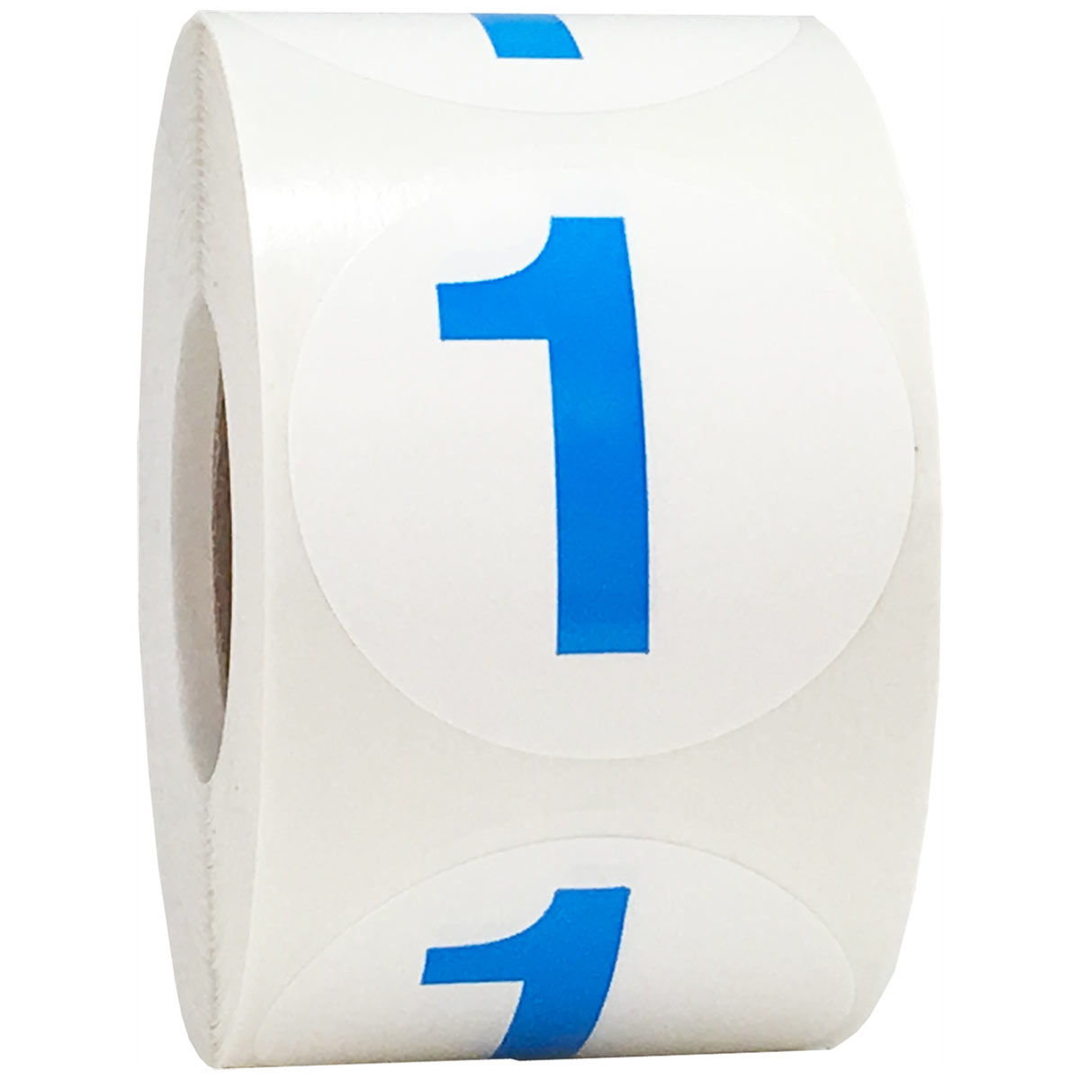 Number 1 Stickers Color Coded 1.5" Round