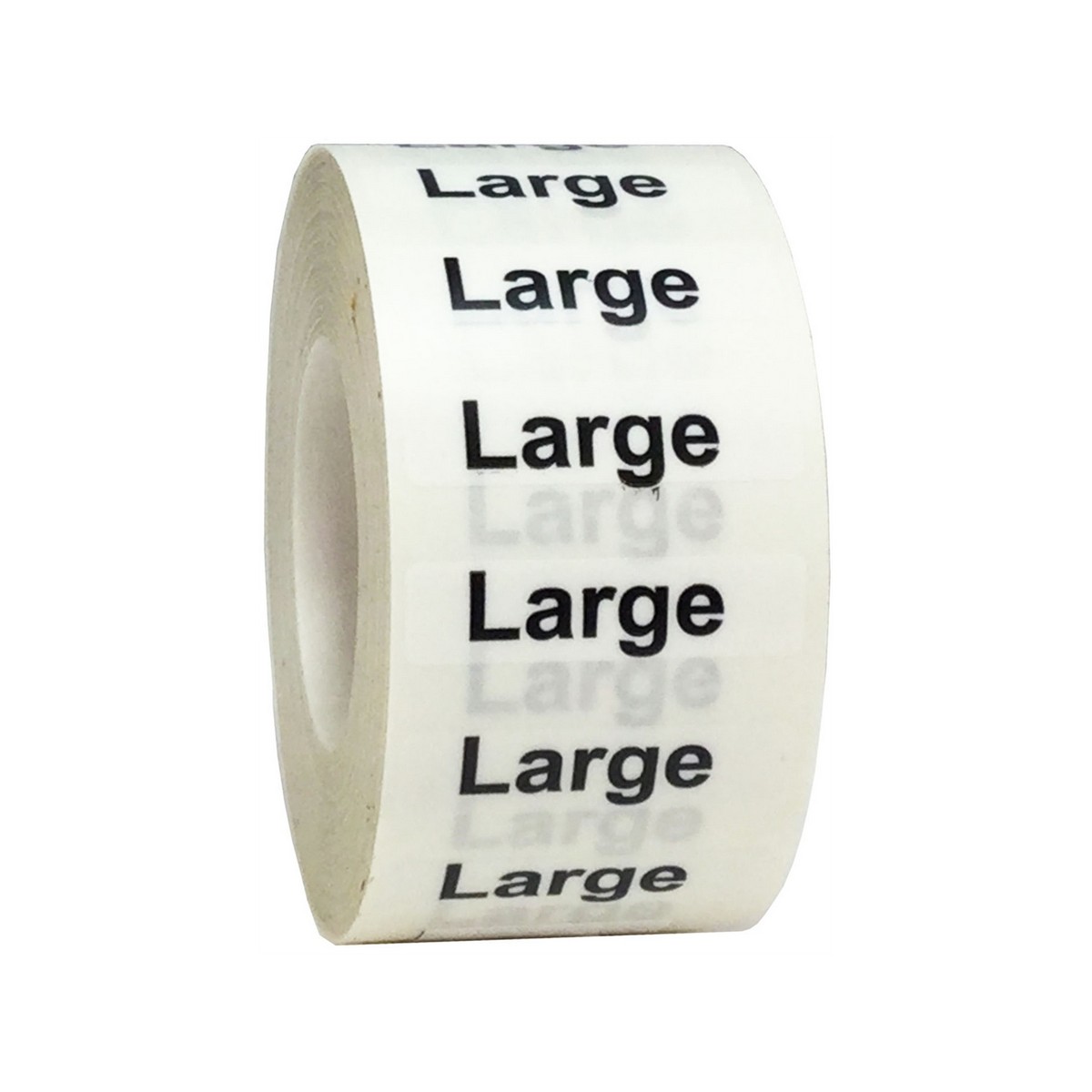 Clear Large Size Strip Labels for Retail Shirts 1.25" x 5