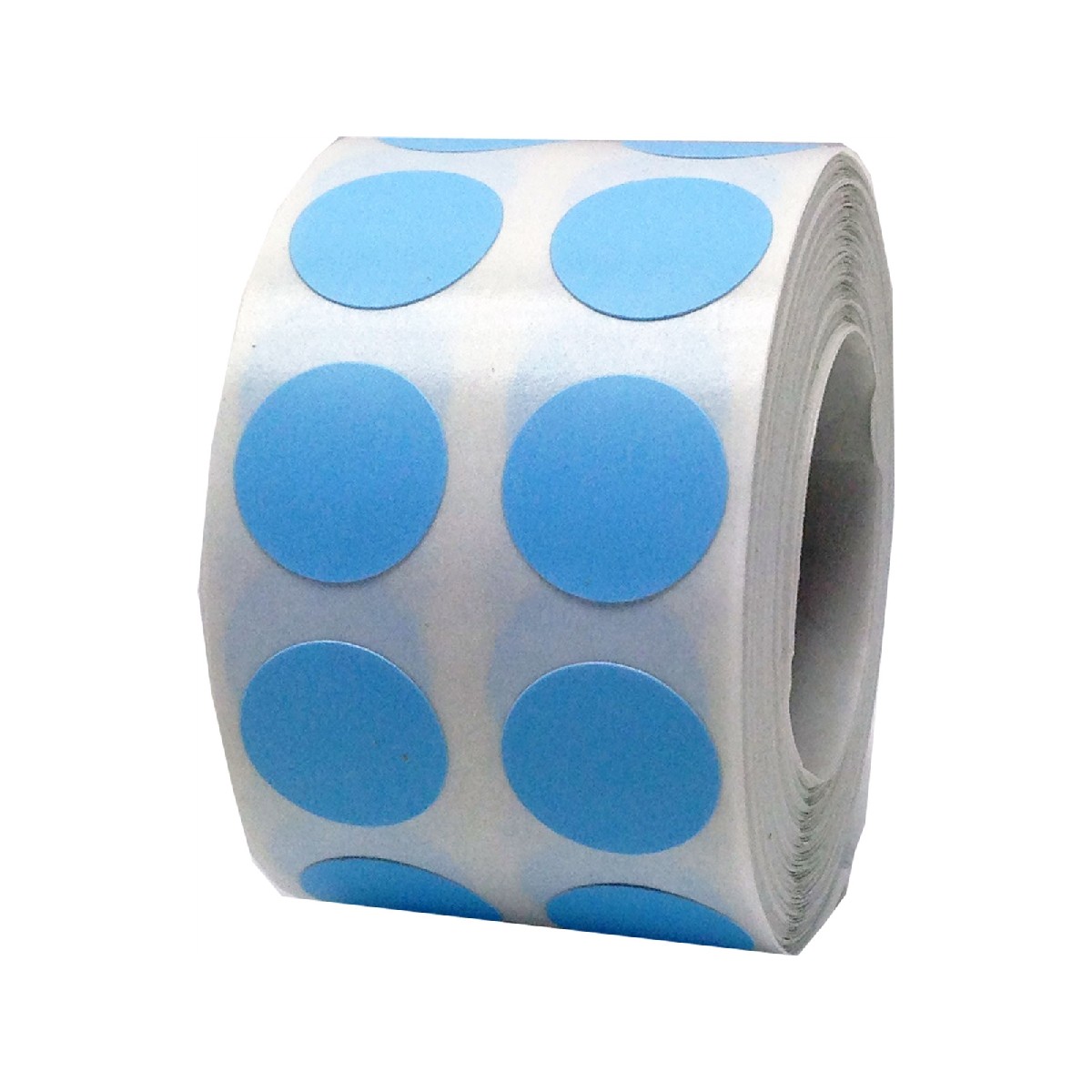 Small Baby Blue Dot Stickers 1/2"