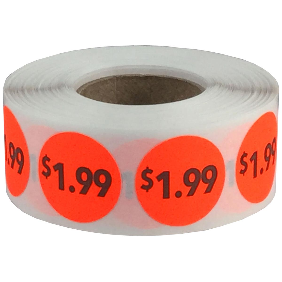Nuchter Onafhankelijk schotel $1.99 Price Stickers Fluorescent Red 3/4" Round | InStockLabels.com