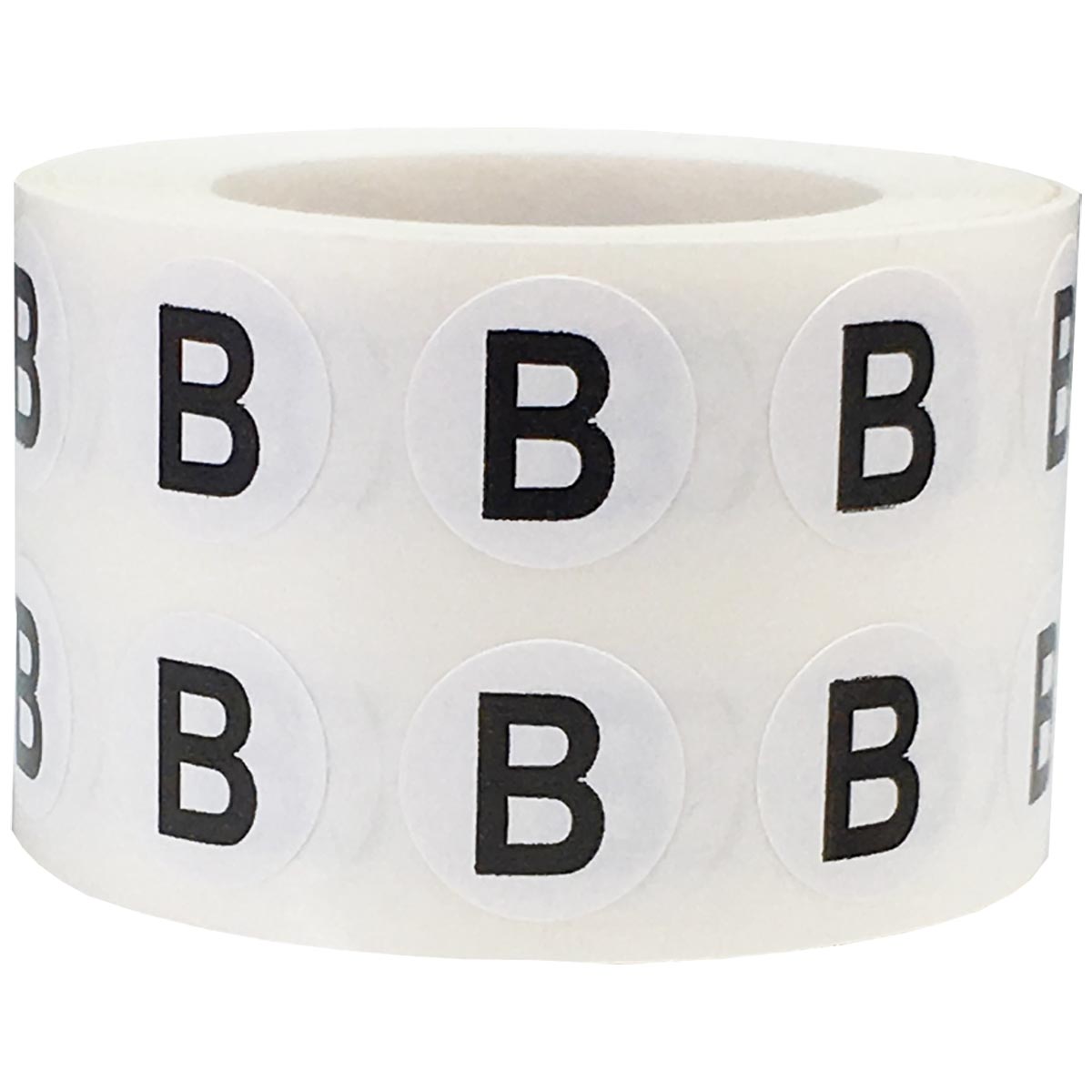 Small Letter B Stickers 1/2" Round | InStockLabels.com