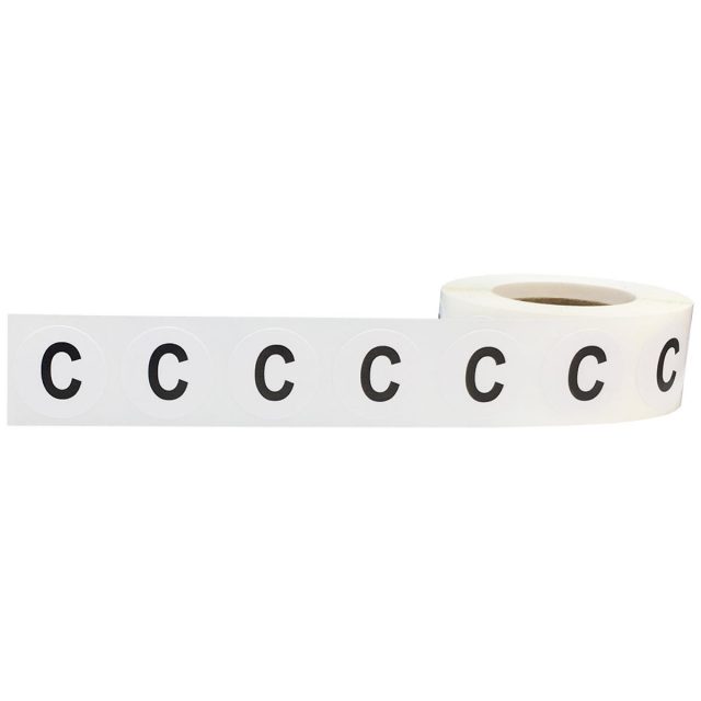 Letter C Stickers 3/4