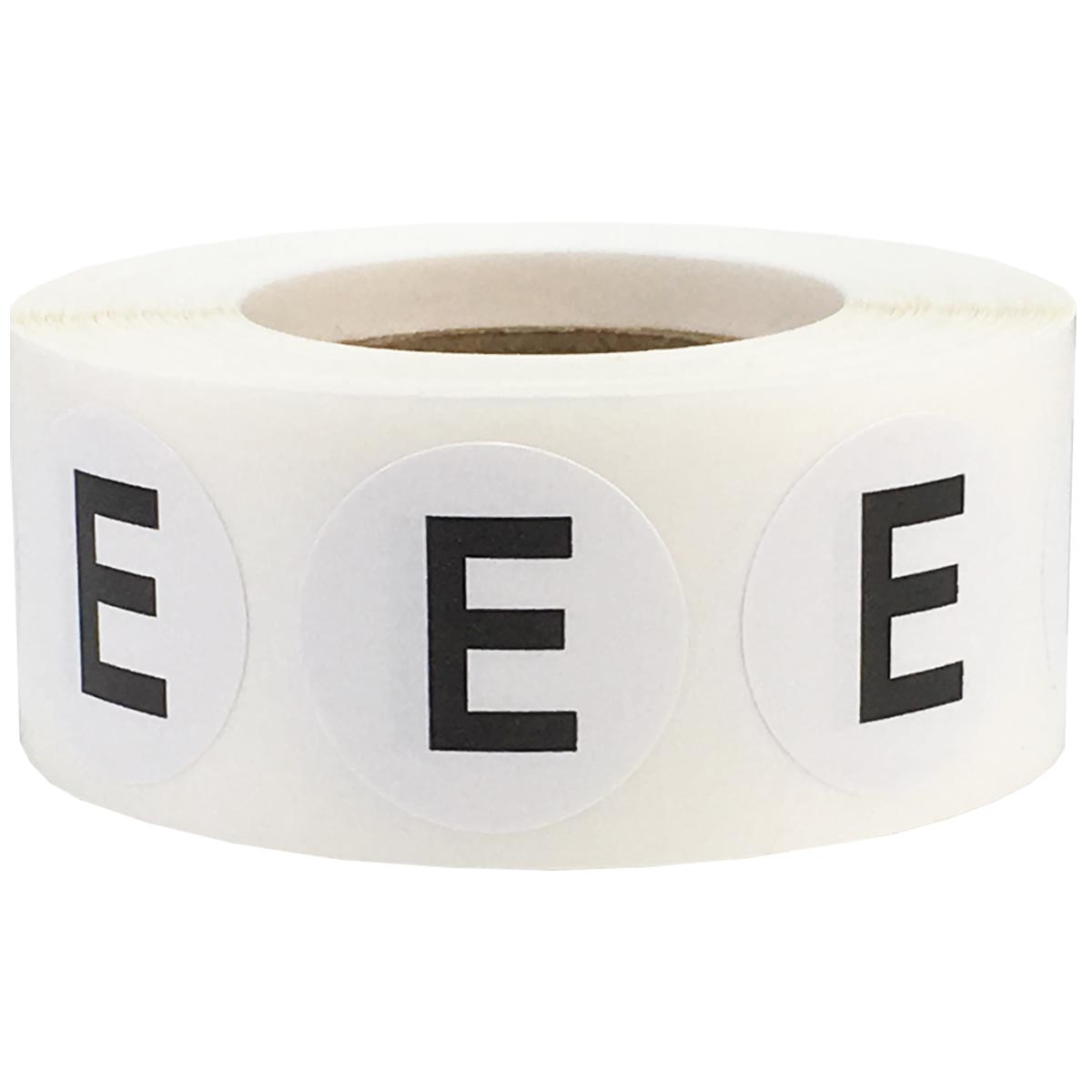 Letter E Stickers 3/4" Round