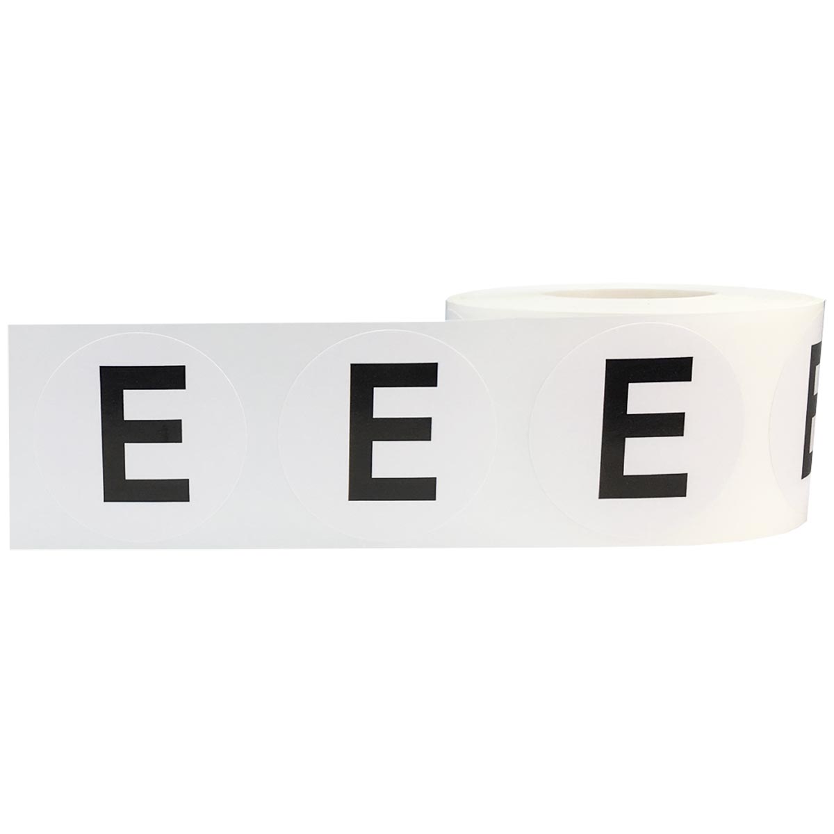 Large Letter E Stickers 1.5 Round