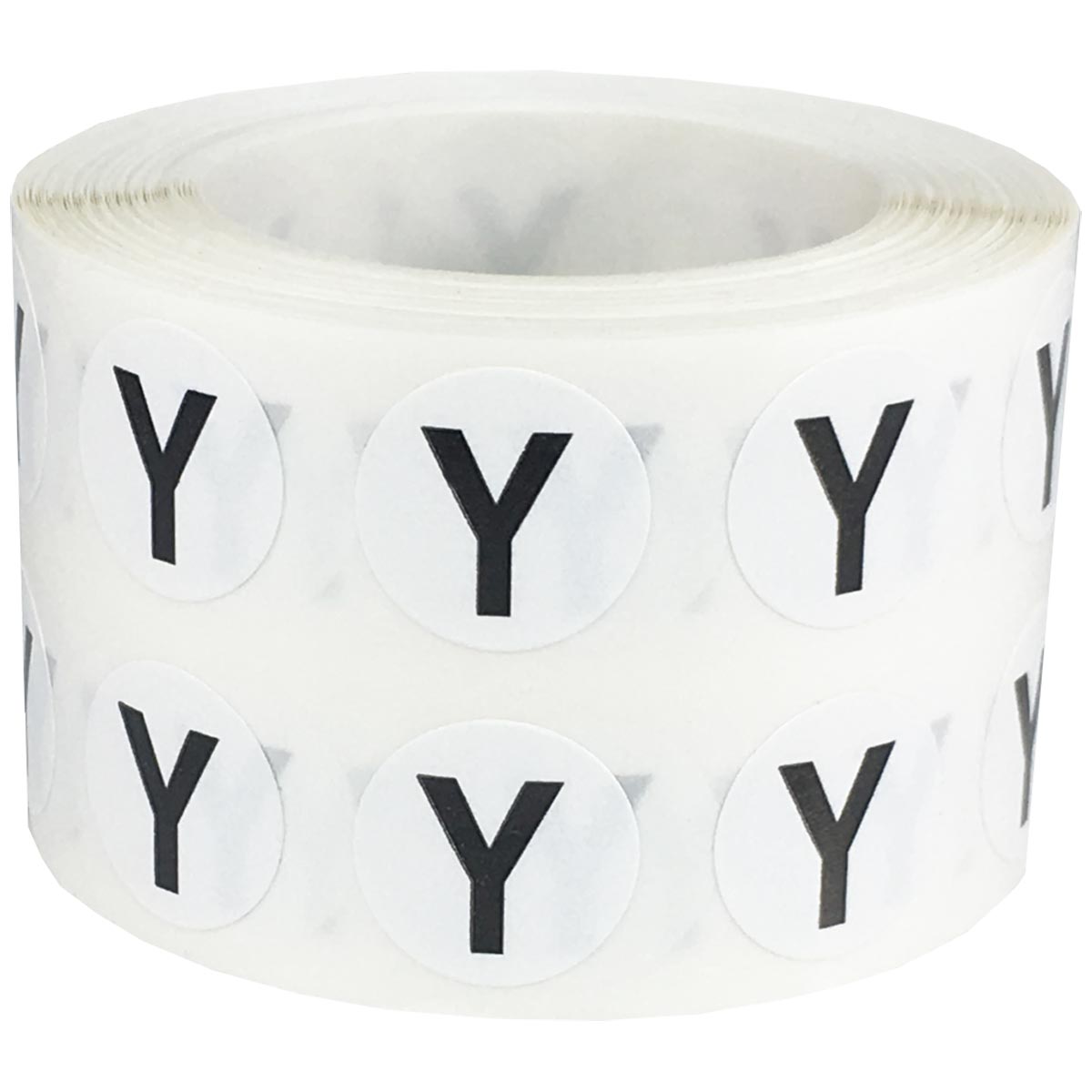 Small Letter Y Stickers 1/2" Round