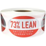 73% Lean Meat Supermarket Labels