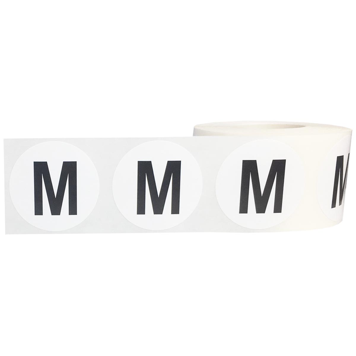 Large Letter M Stickers 1.5" Round