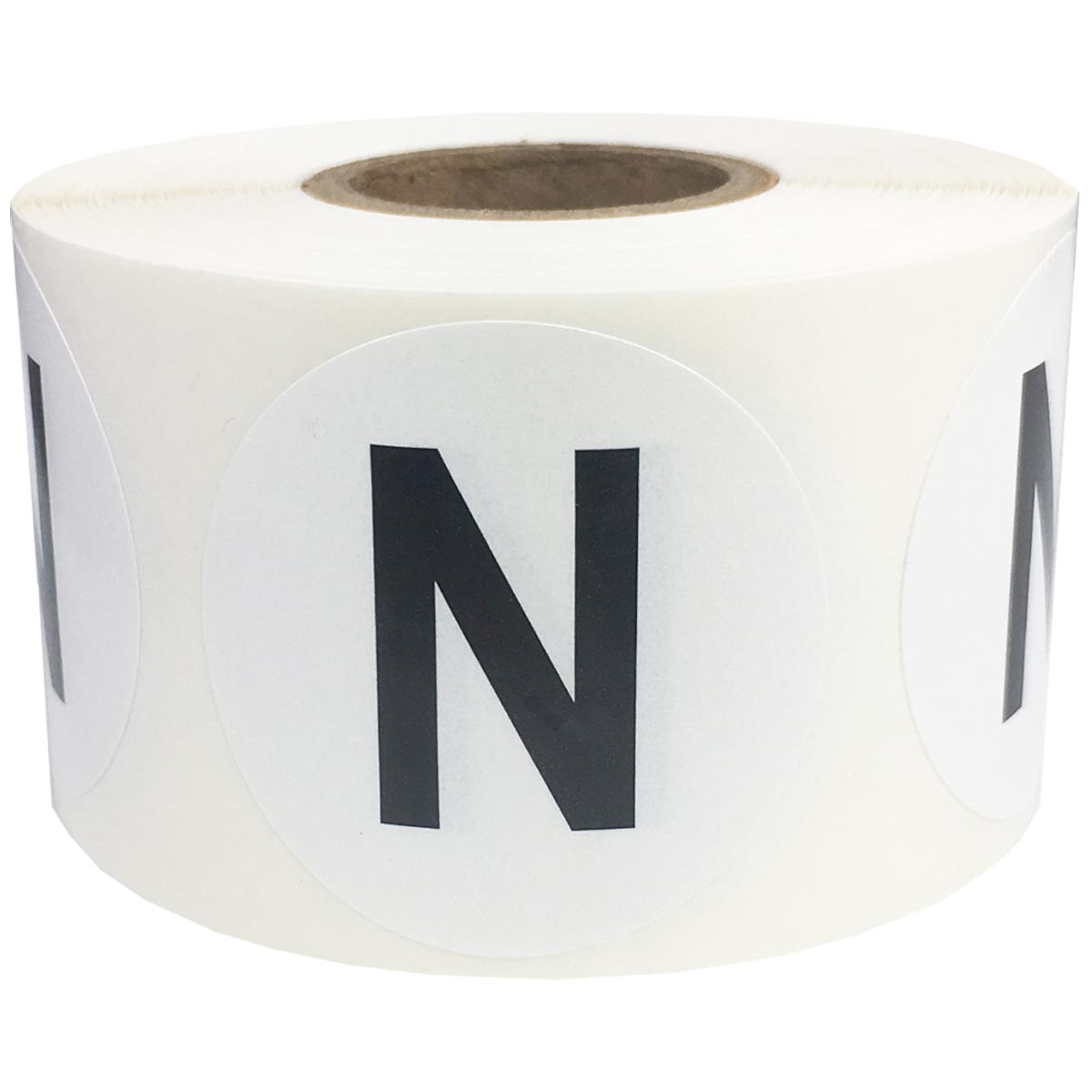 Large Letter N Stickers 1.5" Round