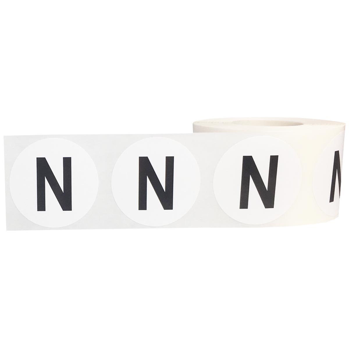 Large Letter N Stickers 1.5" Round