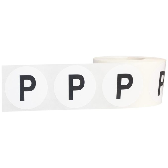 Large Letter P Stickers 1.5