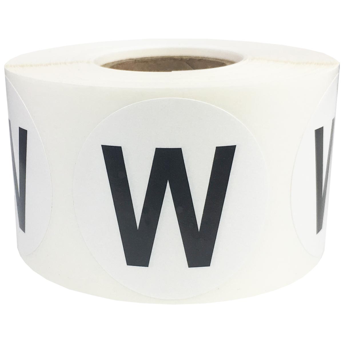 Large Letter W Stickers 1.5" Round