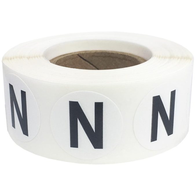 Sticker N Letter Letter N Stickers 3/4