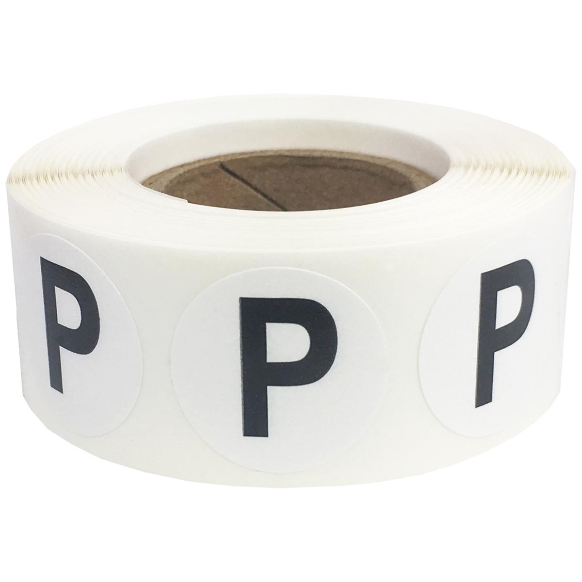 Letter P Stickers 3/4" Round