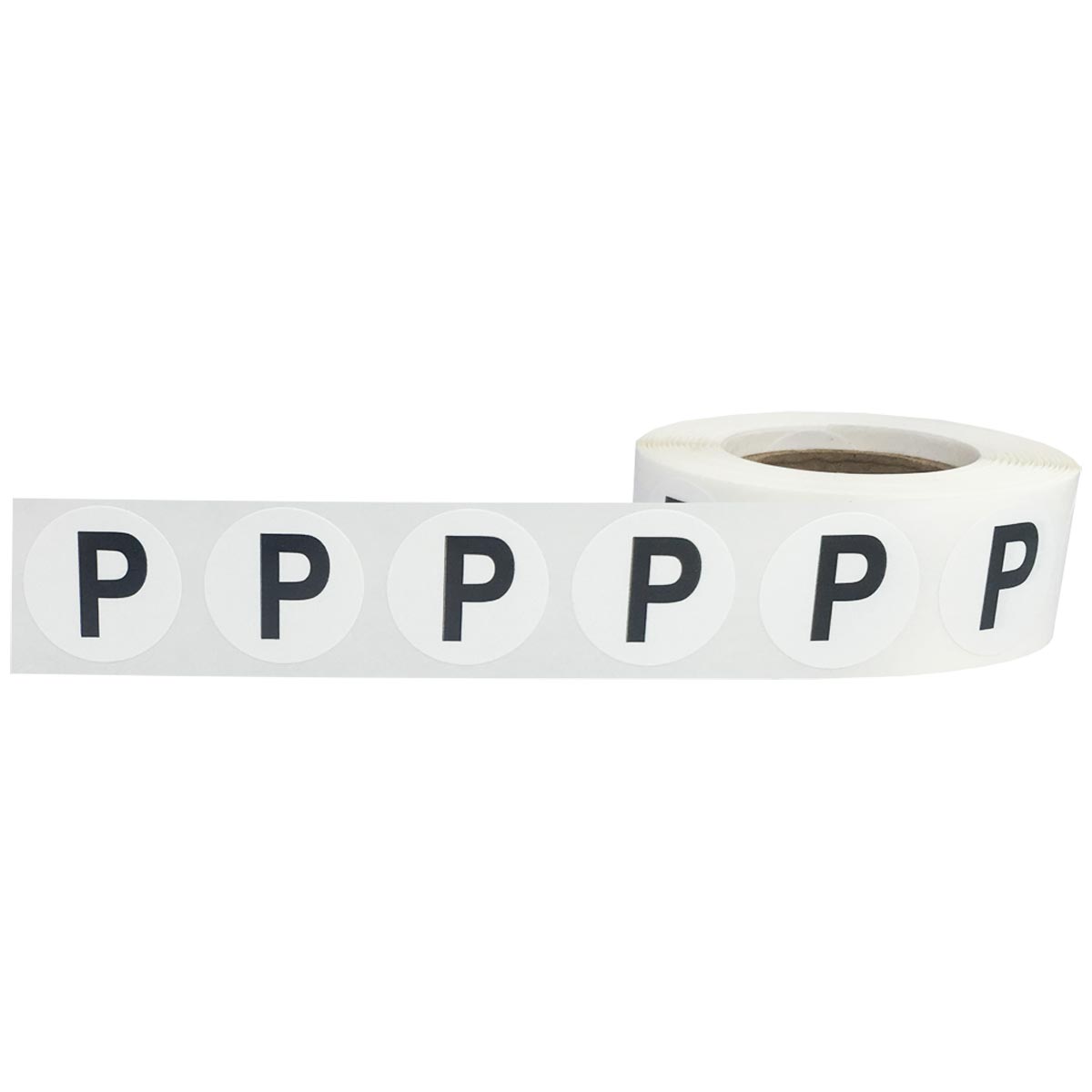 Letter P Stickers 3/4" Round