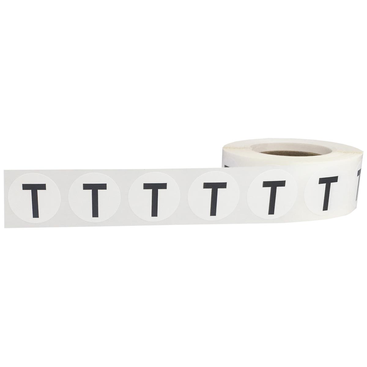 Letter T Stickers 3/4" Round