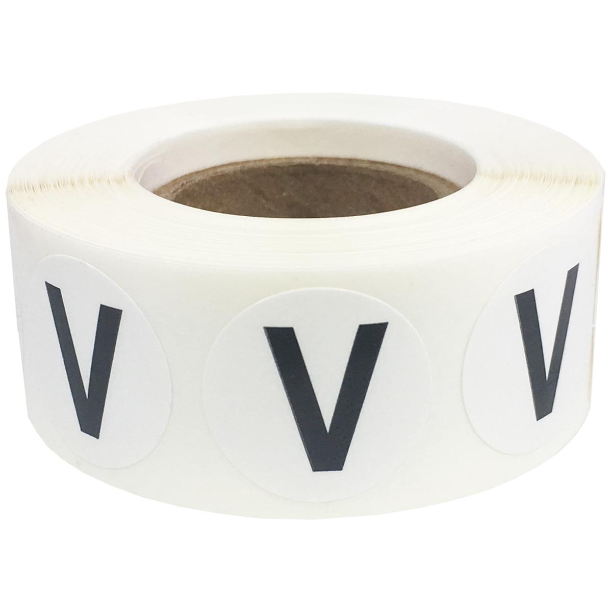 Letter V Stickers 3/4" Round