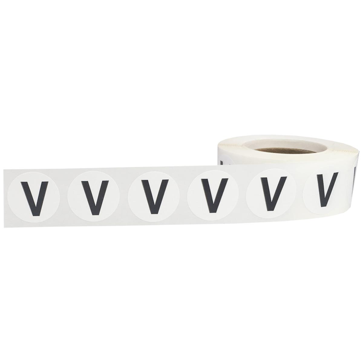 Letter V Stickers 3/4" Round