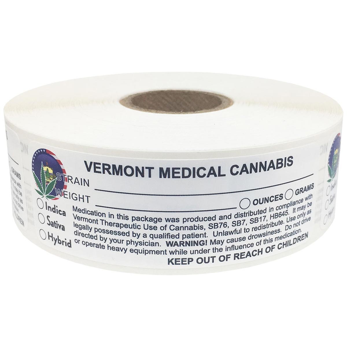 Vermont Medical Cannabis Warning Labels