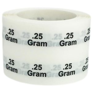 Small .25 Gram Clear Warning Labels 1/2" Round - Cannabis