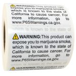 Prop 65 Warning Labels for Cannabis Marijuana