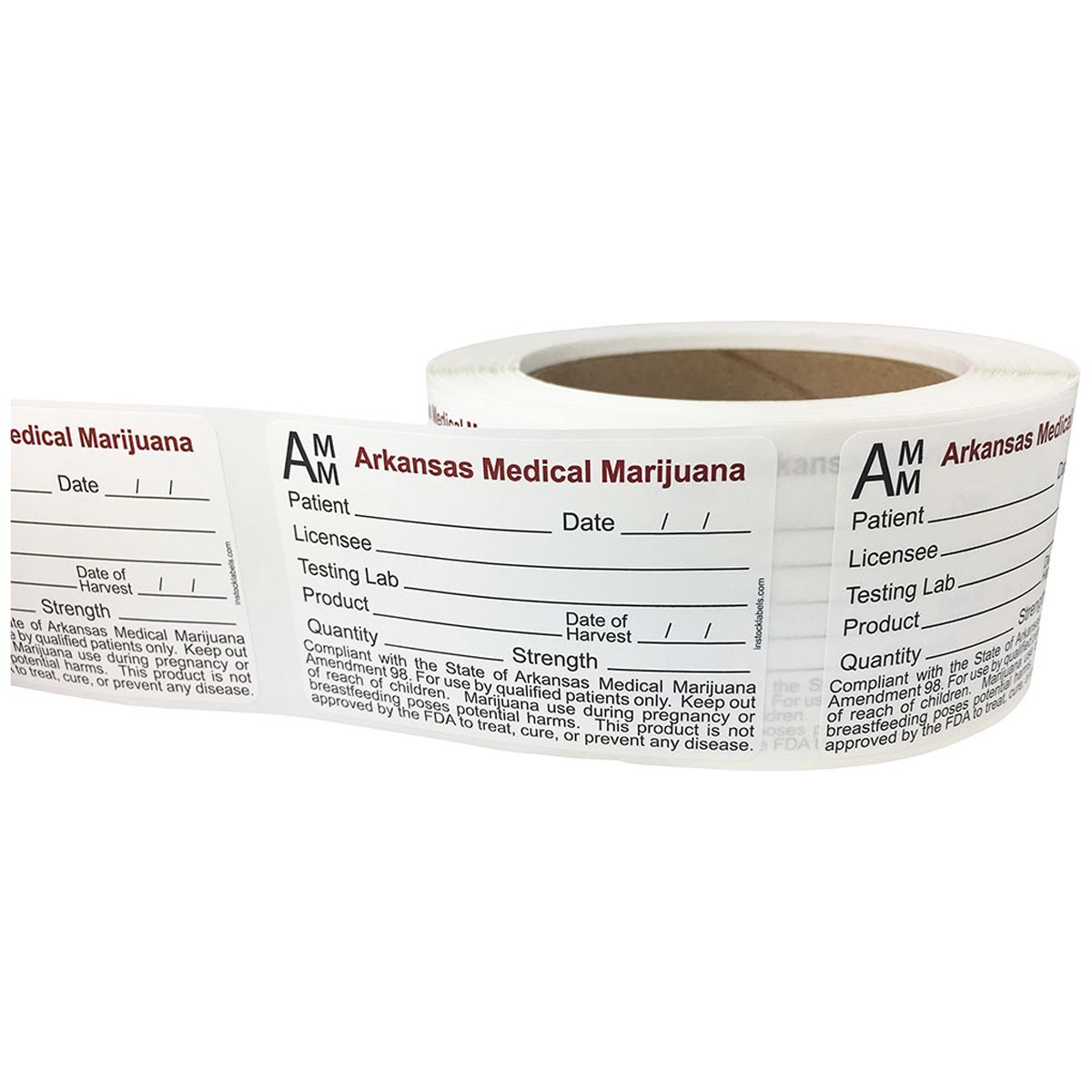 Arkansas Medical Marijuana Compliant Labels 2″ x 3″