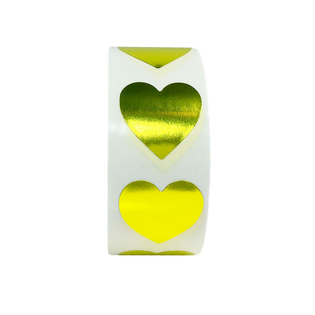 Gold Heart Stickers 3/4 Inch