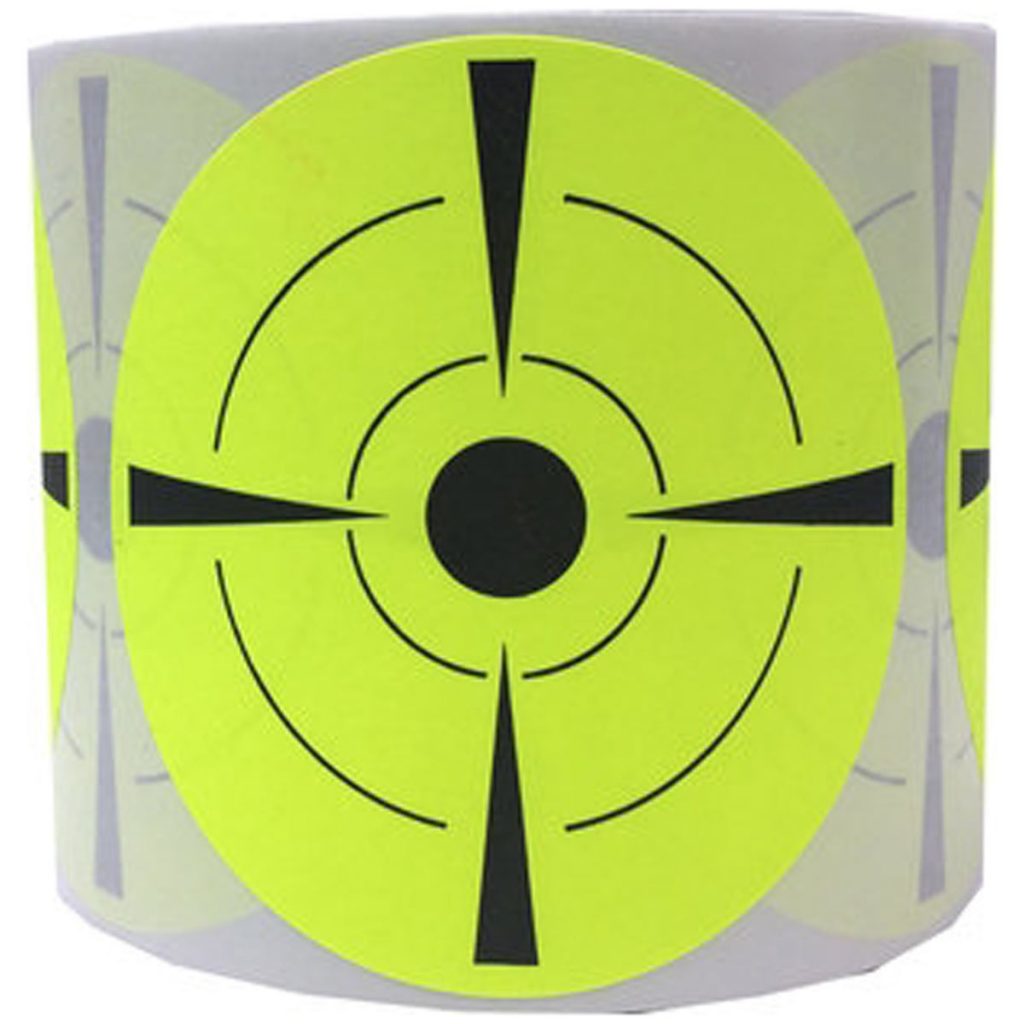 Fluorescent Green Hybsk 2 Inch Fluorescent Green Blank Target Pasters for Shooting 300 Adhesive Target Stickers Per Roll 