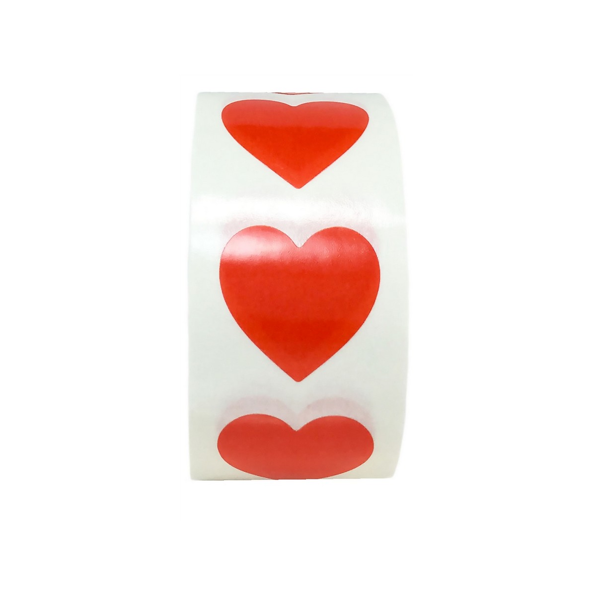 Transparent Red Heart Stickers 3/4 Inch