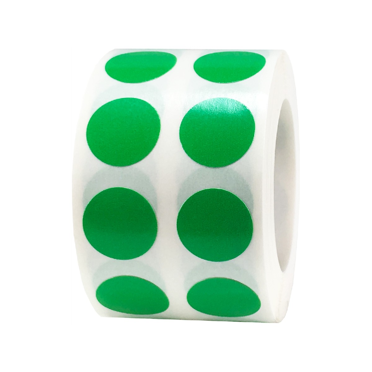 Small Spring Green Dot Stickers 1/2"