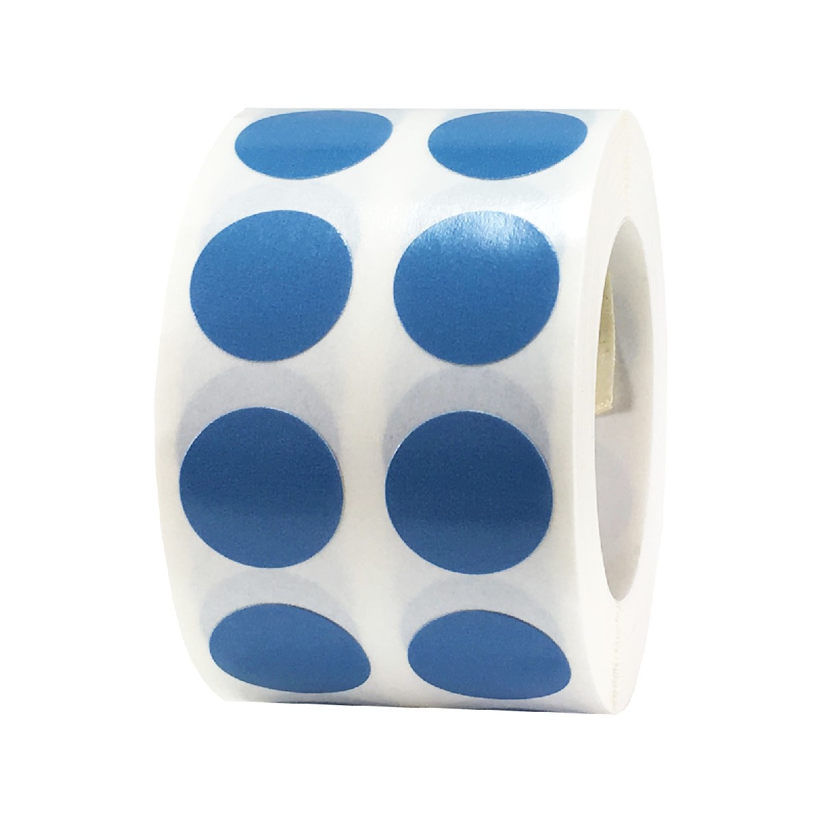 Small Steel Blue Dot Stickers 1/2"