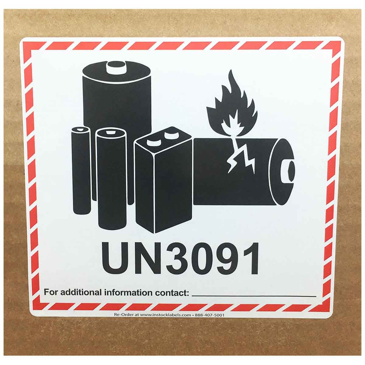 Labels For UN3090 Lithium Metal Batteries (500 Per Roll), 41% OFF